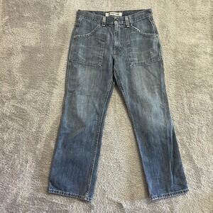 Gap Jeans Mens Size 32x30 Utility Style Blue Denim Medium Wash Pockets‎ Vintage